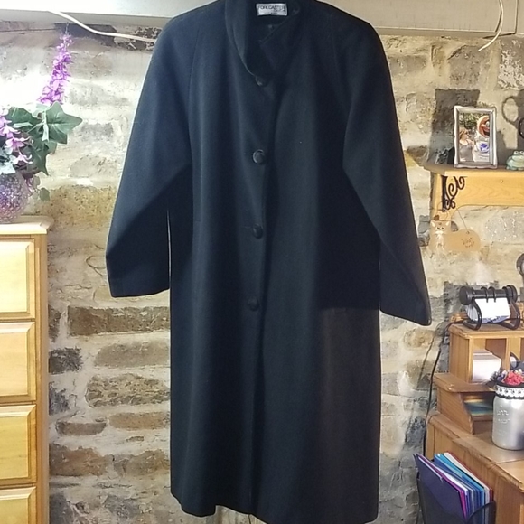 Forecaster of Boston Black Wool Dress Coat - Picture 2 of 3